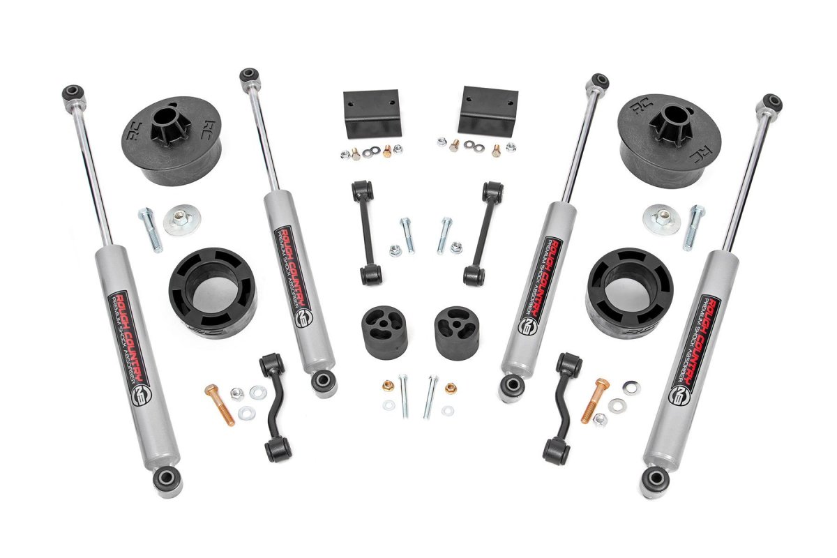Jeep Wrangler Unlimited Suspension Lift Kit - Front + Rear - Rough Country - 2.5 Inch | Spacers | N3 - '24-'25